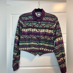 Roughrider Vintage Medium Long Sleeve Crop Button Shirt